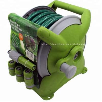 China 15M Anti-Abrasion Hose Pipe and Trims on Garden Mini Hose Reel Set for sale