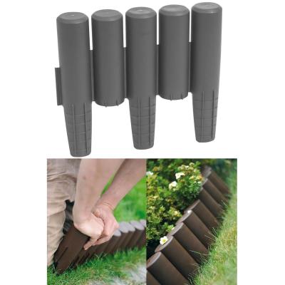 China Easily Assembled Plastic Palisade Lawn Fence Edge Plant Border Path Garden Edging 8pcs Fencing Set for sale