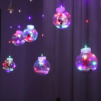 China Christmas Light Colorful 12 Pcs Christmas House String Ball Waterproof Light Up Led String Light for sale