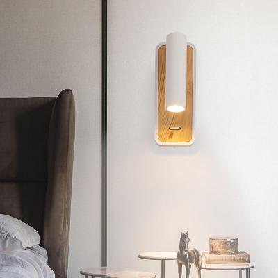 China Nordic simple modern retractable folding wall lamp hotel bedroom bedside rotary rocker reading lamp for sale