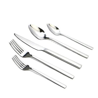 China Durable Heavy Duty Stainless Steel Mirror Polished Flatware Set Cubiertos De Acero Inoxidable for sale