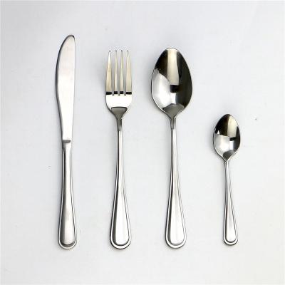 China Sustainable Home And Restaurant Used 24-Piece Stainless Steel Silverware Flatware Sets for sale