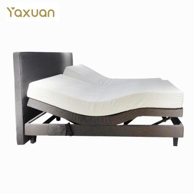 China 2021 Hot Sale (Height)Adjustable Bed With Radio Or Wire Remote Control Electric Adjustable Bed Base Adjustable King Bed Frame for sale