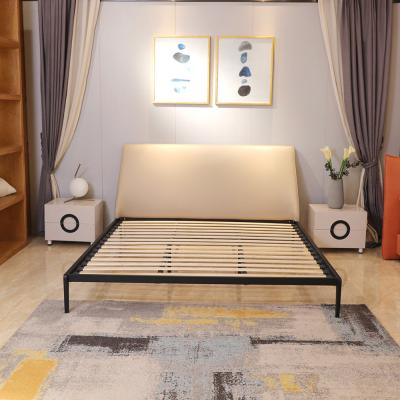 China New Product Design King Gold Queen Size Minimalist Wooden Slats Removable Bed Frame Colchas De Cama For for sale