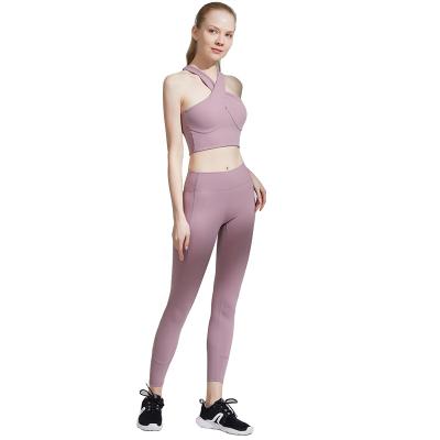 China Jogging Running Yoga Leggings Women Fitness Activewear Panties Sportswear Women Suits Anti-Wrinkle Gym Yoga Wear Sportswear Two-Piece Set for sale