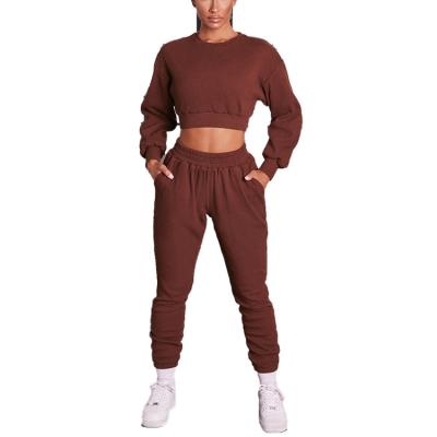 China QUICK DRY Custom Jogger Two Piece Women Suit Comfortable Sweatsuit for sale