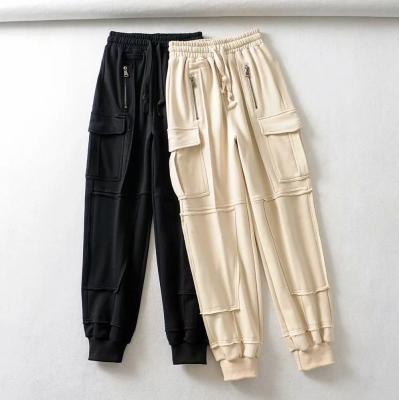 China Korean Elastic Loose Waist Pocket New Autumn Guard Anti-Wrinkle Insist Fashion Pants Terry Sweatpants Casual Pants for sale