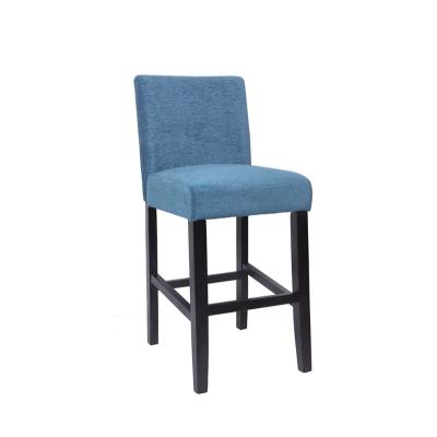 China Modern Cheap Velvet Barstools Counter Manufacturer Customized Linen Wooden Barstool for sale