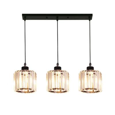 China Crystal Dining Table Dining Room LED three personality living room simple modern bedroom creative bar pendant lamp for sale