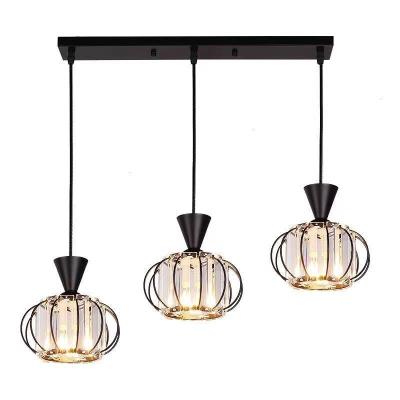 China Wholesale modern simple fashion three main Crystal Pendant Lamps of modern factory restaurant living room pendant lamps for sale