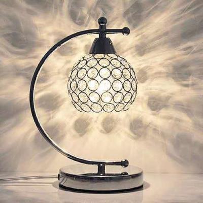 China Modern creative fashion leaded bedside crystal table lamp bedroom crystal table lamp living room decoration table lamp desk warm and romantic wedding for sale