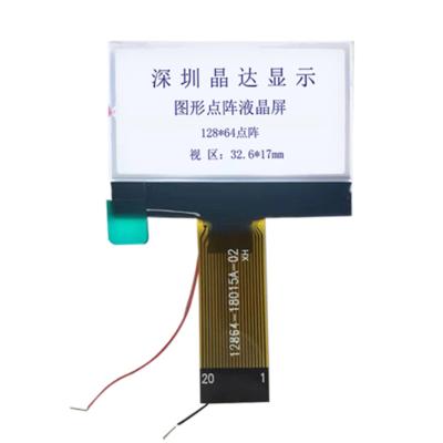 China High Efficiency 128X64 Transflective 3V 32.6(W)X17.0(H) LCD Module 12864 TOOTH LCD Display FPC FSTN Lcd Mono Graphic Display millimeter for sale