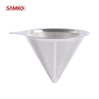 China Sustainable Round Drip Coffee Filter Stainless Steel Coffee Filter for sale