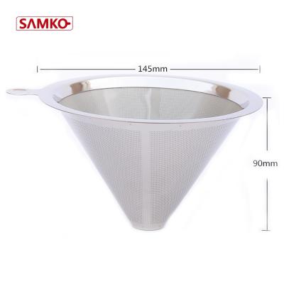 China Stocked Stainless Steel Coffee Strainer Filter Brew Basket Coffee Filter for sale