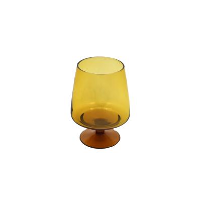 China New creative glass wine colored goblt high quality glass juice cup wine cup colored by high quality design for sale