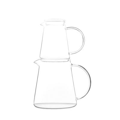 China Sustainable Glass Water Jug Set Glass Milk Jug Large Glass Jug for sale