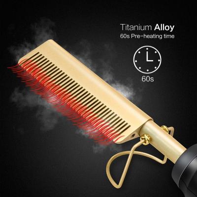 China dry & Wet Hair StraightenerHot Heating Comb Flat Irons Straighten Brush Hair Styler Curling Iron Straight Hair Curler Comb for sale