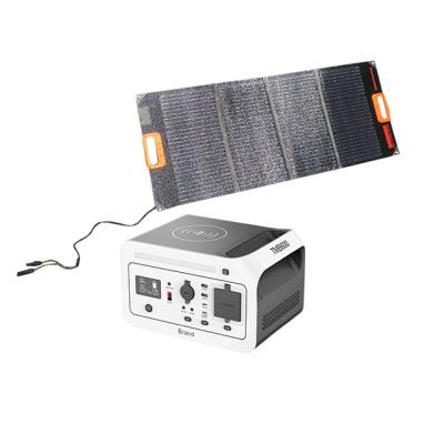 China Best 300W 500W 600W 800W 1200W 2400W Wireless Generator LiFePO4 Battery Power Charging Portable Solar Station with Completed Panel Set for sale