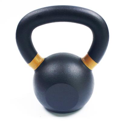 China Durable Powder Coated Black Kettlebell Gravity Kettlebell Cast Iron for sale