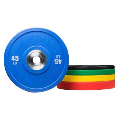 China High Quality Weightlifting Logo Pu Urethane Competition Bumper Custom Commercial Use Plates Set for sale