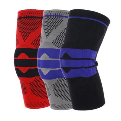 China 2021 Elasticity Silicon Nylon Knee Sleeve Compression Adjustable Breathable Warm Outdoor Nylon Knee Sleeve Product Gifts for sale