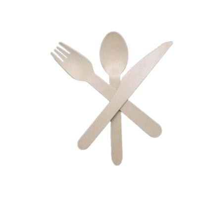 China White Birch Wood Price Good Quality Disposable Wooden Culinary Tableware Wooden Cutlery Set Disposable Wooden Tableware for sale