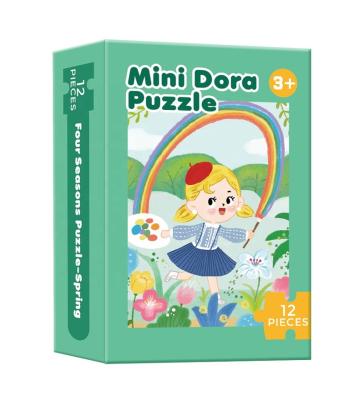 China New designed educational toy 2021 four seasons mini paper finger jigsaw puzzle for sale