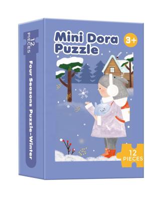 China Newly designed toy 2021 mini four seasons educational paper finger jigsaw puzzle for sale