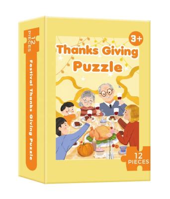 China Educational Newly Designed Mini Jigsaw Puzzle Thanksgiving Puzzle Toy 2021 Holiday Thanksgiving Gift for sale