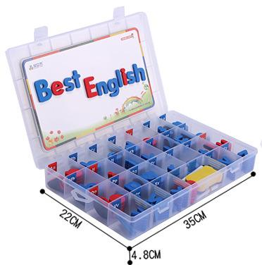 China paper & Carton Ready To Ship 104PCS Small Magneticube Alphabet Lower Case & Upper Case With Magnetic Box&Pen Board & Storage for sale