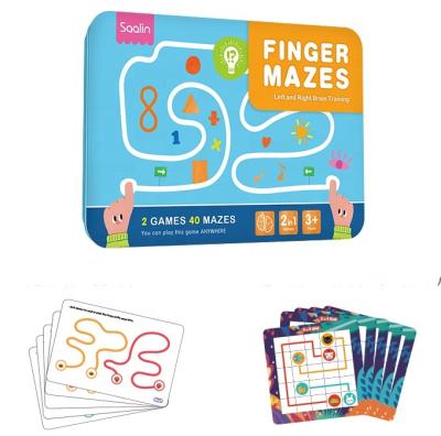 China paper & Cardboard Ready To Ship Kids Brain Training Toys Left and Sallin's Brain Board Games For Right 3 Years + Metal Brain Toys Gift Box for sale