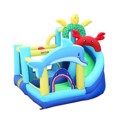 China Fashionable Jumper Animal Castle Air Party Jumping Inflatable Doctor Dolphin Castle House Space Walk Inflatable Bouncer for sale