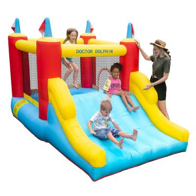 China Fashionable Doctor Dolphin High Quality Kids Slide Bounce House Jumping Inflatable Castle For Sale for sale