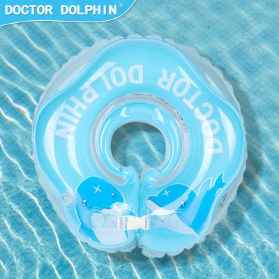 China Fashionable Doctor Dolphin Baby Swimming Neck Ring Dolphin Float Pool Bathing Neck Ring Inflatable Swimming Ring for sale