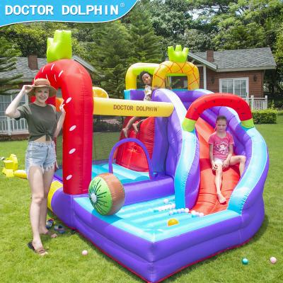 China Multifunctional Doctor Dolphin Kids Commercial Air Castle Bouncing Inflatable Slide House Bounce Jumping Castle for sale