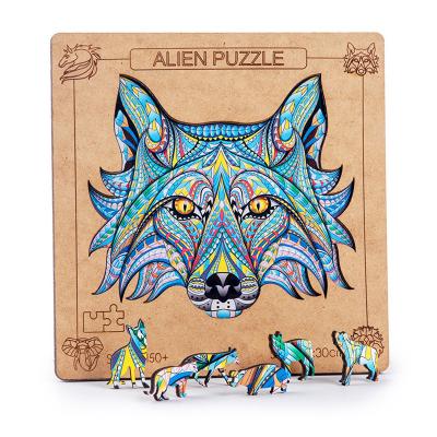 China Toy Custom 3D Unique Shape Animal Puzzle Montessori Educational Wooden Children's Jigsaw Puzzle Toys For Children for sale