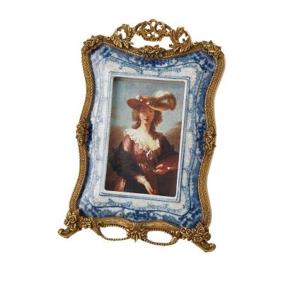 China Art Deco vintage luxury premium luxury picture frame brass picture frame and decoration copper album bronze accessories for sale