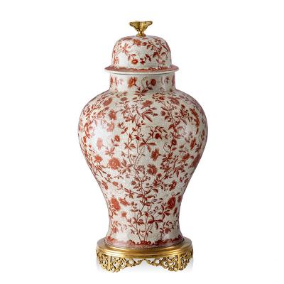 China Disposable made in china unique craft rose ceramic pot with vase luxury wholesale by handmade home decorative pot for living room for sale