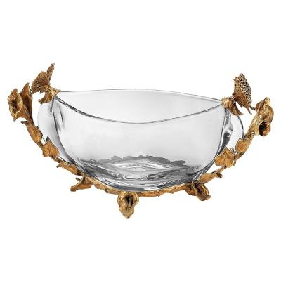 China Disposable decorative fruit bowls, unique luxury crystal/glass tableware, classic crystal for home decor for sale