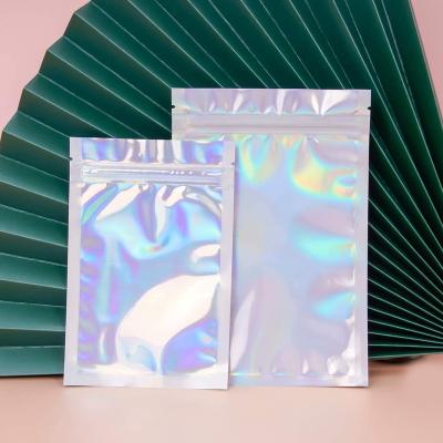 China Security 100 Pieces Holographic Bags Resealable Packaging Bags 4 x 6 Inches Cute Lip Gloss Bags for sale