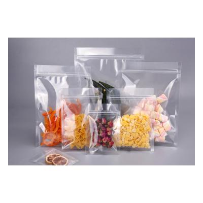 China Safety Eco-friendly Custom Printed Clear Transparent Zipper Zip Lock LDPE Plastic Bag For Food for sale