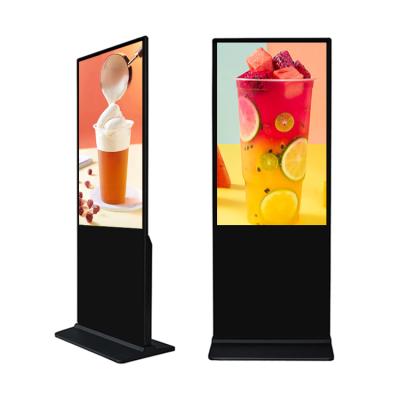 China Indoor Floor Standing Touch Kiosk Totem Vertical Digital LCD Signage For Advertising Floor Standing TV for sale