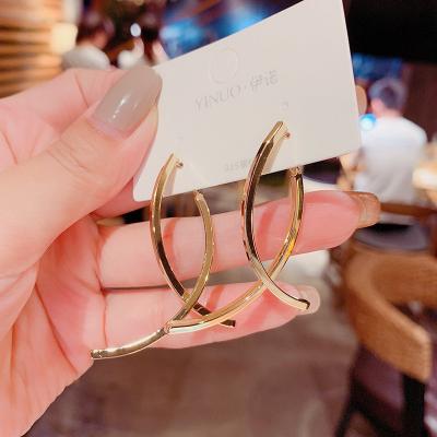 China Tongling TRENDY 2021 Stainless Steel Earring Cards Large Women's Earrings Fashionable Custom Jewelry Earings for sale