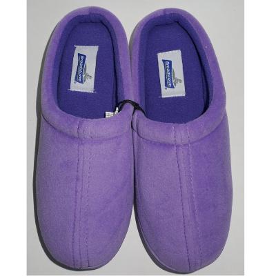 China Anti-Smell Quality Velvet Men's Memory Foam Slipper-Purple Color for sale