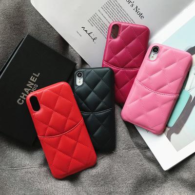 China Factory Wholesale OEM Sheepskin PU Sheepskin Leather Back Cover Phone Case With Card Slot For iphone 12 for sale