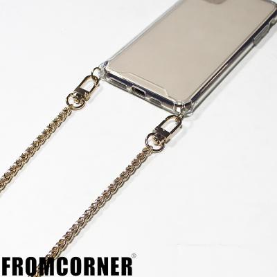 China 2020 Fromcorner 2020 Floating Point Detachable Gold Silver Black N5-8 Metal Chain Cross - Body Necklace Phone Case TPU+acrylic PC For iphone 11 Pro Max for sale