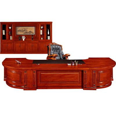 China High Quality Executive Traditional Top Extendable L Shape Traditional Wood Manangment A-05 Office Veneer Desk for sale