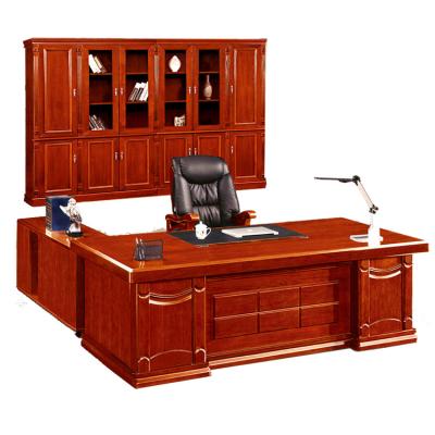 China High quality luxury table classic L shape veneer A-11office large extendable furniture boss executive desk for sale