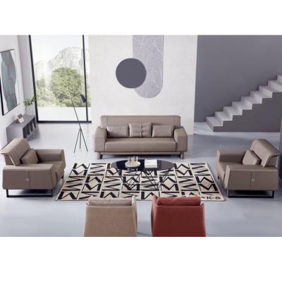 China Modular Newest Design Fashion Home Office Sofa 123 Style Modern Office Seat Leather Sectional Sofa Set for sale