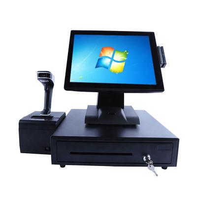 China ABS material 15 inch pos system with 12 inch pos display for sale